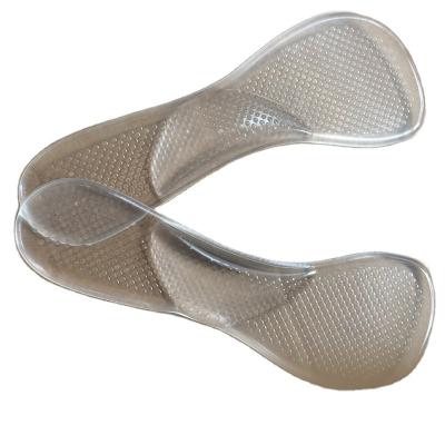 China Removable Self Adhesive Flat Foot Arch Massager Insole PU Gel Arch Support Half Pad Foot Care for sale