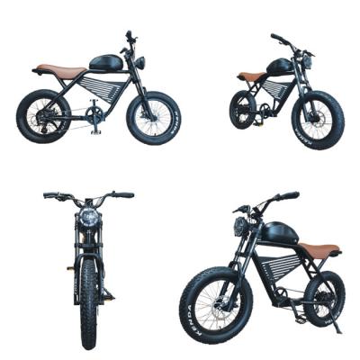 China New ebike 750W 1000W fat tire bike aluminum alloy frame 7 speed snow beach fat tire model electric bicycle for sale