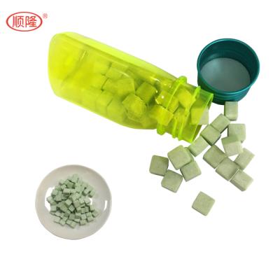 China Natural Square Shape Green Tea Flavor Sugar Free Cool Pressed Candy for sale