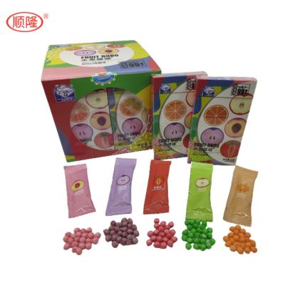 China Natural Colorful Fruit Bead Chewy Ball Shape Mini Chewy Candy for sale