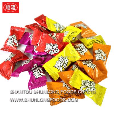 China Natural Acid Hard Bombs Candy , Ball Shape Matched Fruit Hard Candy With Goods Quality for sale