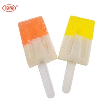 China Natural Multi Colors Fruit Ice Cream Candy Soft Jelly Candy Lollipop for sale