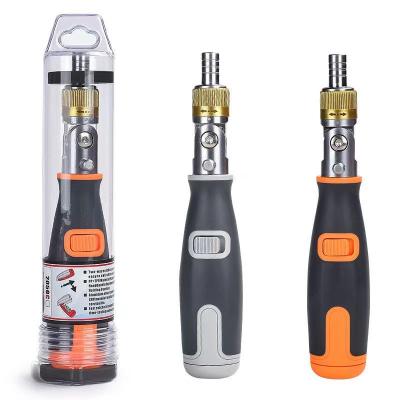 China Multifuctional Portable 10 in 1 Hidden Head Screwdriver Multi-Angle Ratchet Screwdriver Set Set Multifunctional Screw Driver Screw Driver Kit for sale