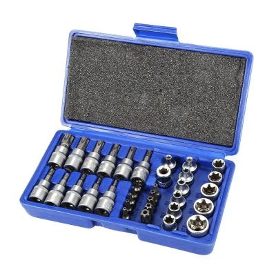 China SCREWDRIVER 34 Piece Pressure Batch Socket Set/Chrome-Vanadium Steel/Thumb Bit/Socket/Auto Repair Mechanical Repair Professional for sale