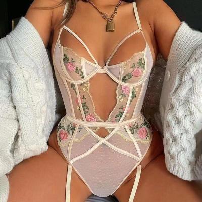 China New Design Sexy Enchanting Women Fashion Jumpsuit Ladies Lace Up Lingerie One Piece High Quality Jumpsuit for sale