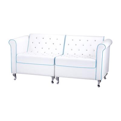 China Modern White Leather Sofa Waiting Chair Living Room Furniture TS-3710 for sale