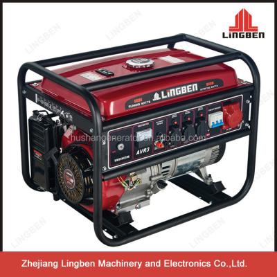 China LingBen 2kVA-8kVA Small Gasoline Engine Support Power Mini Generator In Bangladesh Portable Gasoline Electric Generator With Wheel And Handle for sale