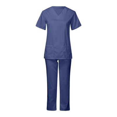 China Hospital Factory Supply Shorts Sleeve Plain Loose Reusable Unisex Medical Uniform Scrubs Sets for sale