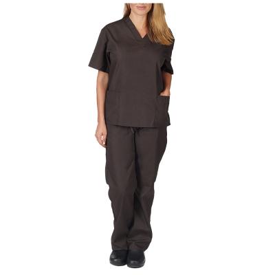 China Hospital Wholesale Customized Logo High Quality Short Sleeve Nurse Medical Scrubs Uniform for sale