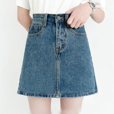 China Ladies Mini Skirt A Line Elegant High Waist Jean Skirt For Women Office Anti-static 2022 New Design Ladies for sale