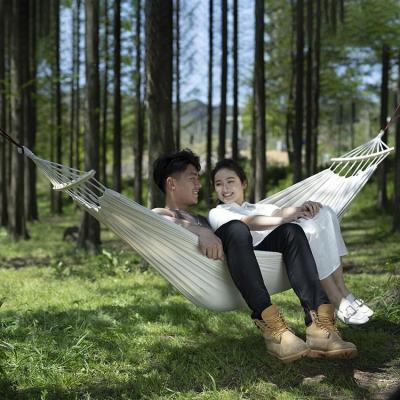 China Durable Indoor Outdoor Camping Hammock for Camping Home Swing Garden Sports Travel Thick Canvas Hang Bed Hammock for sale