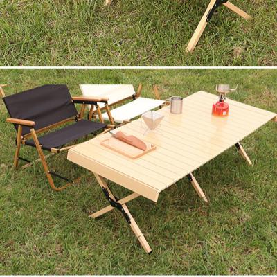 China Outdoor Modern Easy Carry Egg Roll Portable Folding Egg Roll Aluminum Alloy Camping Folding Table for sale