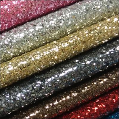 China Free Samples Abrasion-Resistant Shimmer Vinyl Fabric Grade 3 Glitter Fabric Wholesale Leather Wallpaper for sale