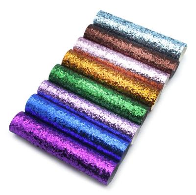 China Modern Glitter PU Leather Category 3 Chunky Glitter Wallpaper Glitter Fabric for sale