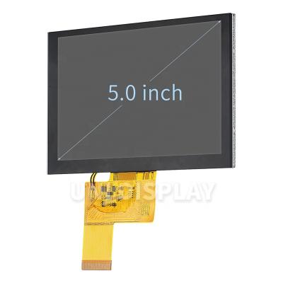 China UNI SHOW High Resolution 800 x 480 Industrial LCD Display 5.0 Inch TFT LCD Module With Cover Lens 5.0 Inch for sale