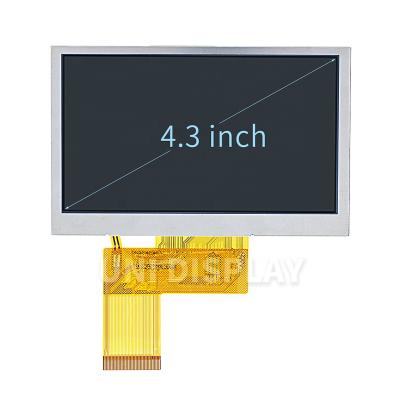 China UNI DISPLAY Contrast Ratio IPS Full Viewing Angle 4.3 Inch HD 800*480 LCD Display Module For VCR 4.3 Inch for sale