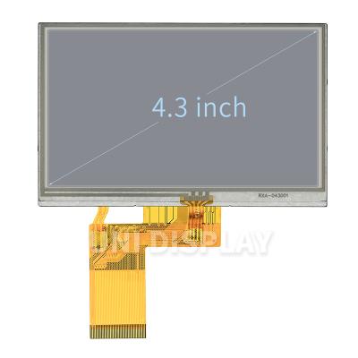 China UNI DISPLAY For Industrial Display Application 4.3 Inch TFT LCD Module With Resistive Touch Screen 4.3 Inch for sale