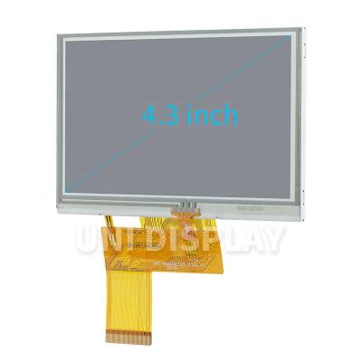 China High Contrast LCD Module ST7262 4.3 Inch 800x480 IPS Display With Resistive Touch Screen For Device Industrial Applications 4.3 Inch for sale