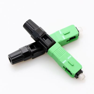 China FTTH Fiber Optic SC APC SC APC SM Field Assembly Quick Connector for sale