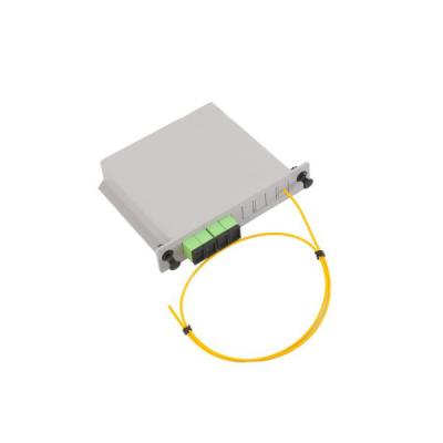 China Low Insertion Loss Cassette Type LGX Box Shaped PLC Optical Splitter With SC Fiber Adapter For ftth PLC Optical Fiber Splitter for sale