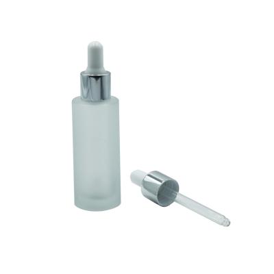 China Cosmetic 10ml 15ml Frosted Glass Bottles And Dropper for sale