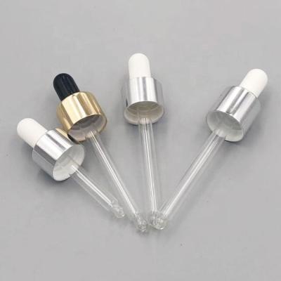 China Spill No 18/410 20/410 24/410 Aluminum Glass Dropper For Essential Oil Bottle for sale