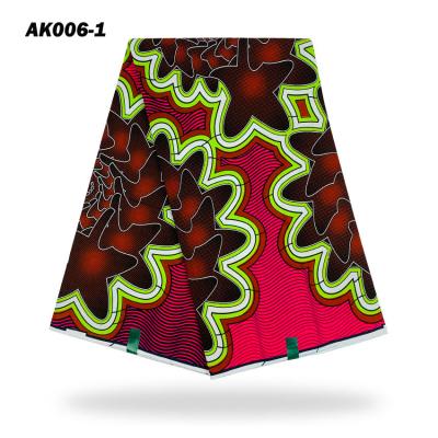 China Guangzhou Anti-Static Fabric Factory 6 Yards African Wax Print Dutch Wax Nigerian Fabric In 100 Cotton for sale