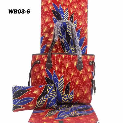 China Felicia African Wax Prints Fabric Anti-Static with Bag to Match New Woman Wax Bag and Set 100% Cotton Fabric Set for Sewing for sale