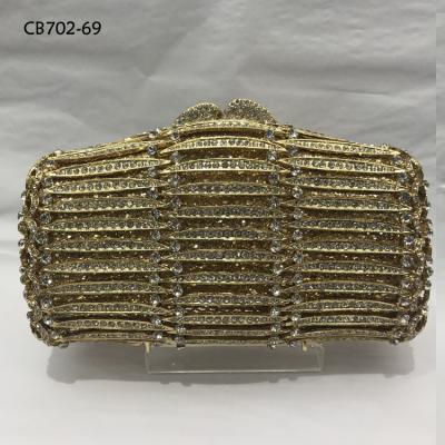 China Wholesale Price Metal Gold Color Glitter Clutch Bags Women Clutch Bag Crystal Clutch Evening for sale