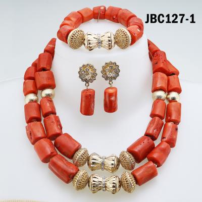 China New Next Felicia African Nice High Class Coral Beads Jewelry Set Crystal Jewelry for sale