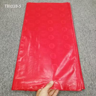 China 2019 high quality simple anti-static brocade fabric red african bazin garment jacquard fabric for men for sale