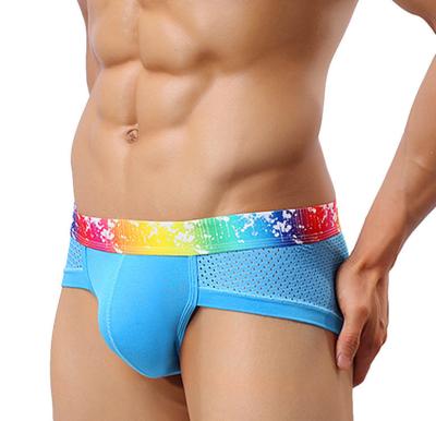 China Custom Modal Breathable Match Mesh Men's Boxer Briefs Man Brief Boxer Briefs Sexy Printed Elastic for sale