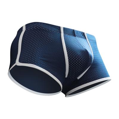 China Breathable Mesh Fabric Custom Boxer Shorts Mesh Boxer for sale