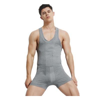 China 95% Cotton Breathable Superbody Men's Onesies Onesies Men's Union Suit Stretch One Piece Jumpsuit for sale