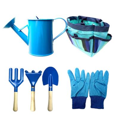 China Plant Outdoor Garden Toy Set with Tote Bag Gardening Tool Kit for Kids Metal Gardening Set for sale