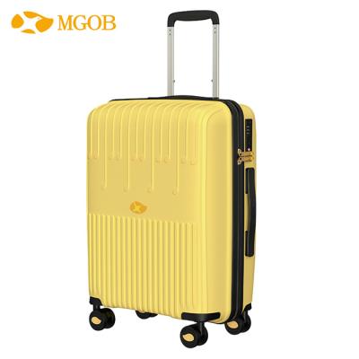 China MGOB Modern Carry On Luggage 20 Inch Airline Approved Suitcase With Spinner Rolls 100% Hard PC Suitcases With TSA Lock for sale