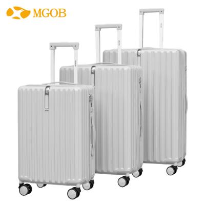 China Fashionable MGOB Trolley Bags 20inch 24inch 28inch Suitcase 3 PCS Set PC Luggage and Travel Bags with TSA Lock for sale