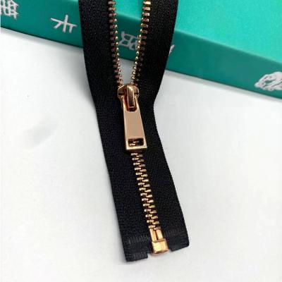 China Wholesale Auto Lock Deeply Satisfied Hoodie Fly Ripped Jeans Duffel Bag Rose Gold Open End Metal Zipper for sale