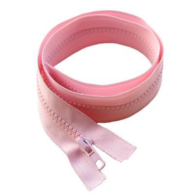 China Custom auto lock pink men hoodies women dress end-end plastic resin zippers for sale