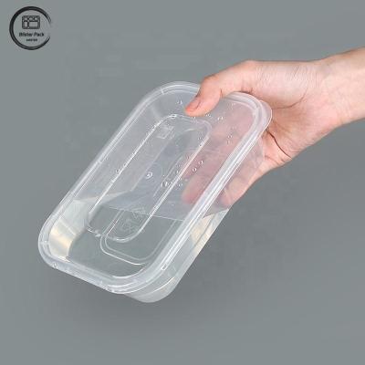 China Mikrowelleverfügbare PP Einweg-Plastik-Bento-Box mit Deckel Clea Multi-Size 500 ml bis 1500 ml zu verkaufen