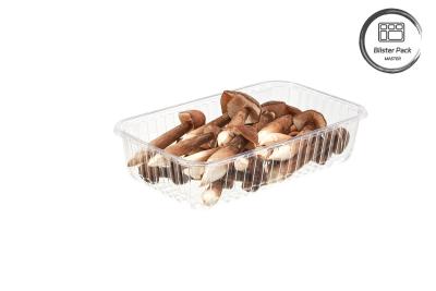 China Custom Disposable Plastic Mushroom Punnet Blister Fruit and Vegetable Trays for sale