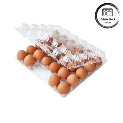 China 28 Löcher Thermoformed Custom Clear PET Plastic Transparent Ei Blister Tray für Hühner Eier zu verkaufen