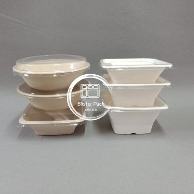 China PFAS-freie biologisch abbaubare Zuckerrohrbagasse Schalen Einweg-Suppen und Salat Schalen 8oz bis 32oz zu verkaufen