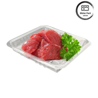 China Premium Clear Disposable Plastic Meat Packaging Trays Customizable Supermarket Packaging for sale