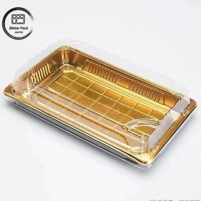 China Premium American Style wegwerpvoedsel Plastic Sushi Trays voor een elegante eetbeleving Te koop