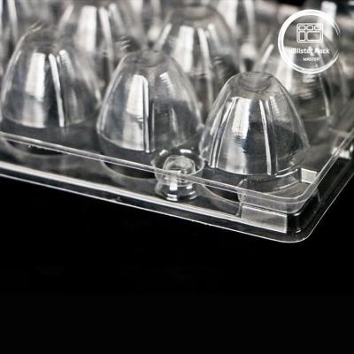 China 18 Hole Disposable Blister Clamshell Quail Egg Box Plastic with Secure Packaging for sale