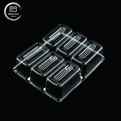 China Customized Transparent PET Disposable Plastic Biscuit Tray, Inner Food Packaging for Cookies for sale