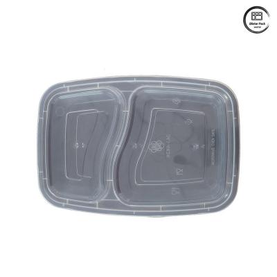 China Caja de comida desechable negra con 1-4 compartimientos, diseño seguro y a prueba de fugas en microondas en venta