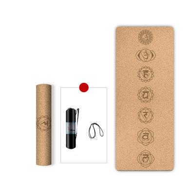 China Strap 100% Cork Yoga Mat With Carry Cork Natural Rubber Custom Size Cork Yoga Mat Print for sale