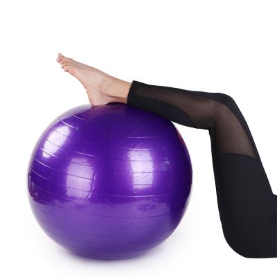 China 55cm Round High Quality Explosion Proof Purple Yoga Rubber Ball for sale